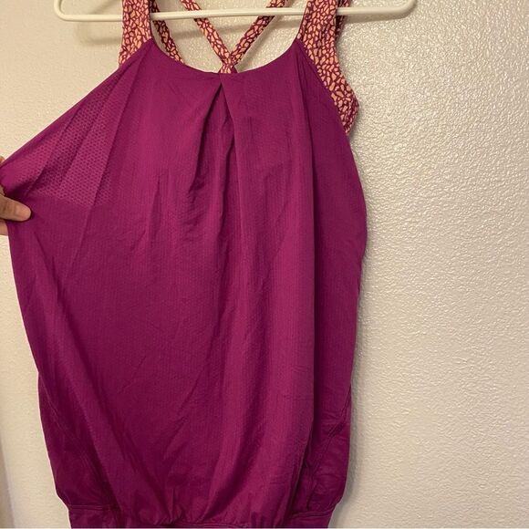 Lululemon Nouveau Limits Tank Regal Plum purple Miss Mosaic Peach Fuzz -6 - Picture 10 of 10
